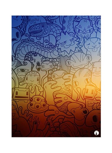 Monsters Metal Plate Poster Multicolour 15x20centimeter