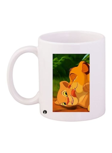 The Lion King Printed Coffee Mug White/Brown/Green