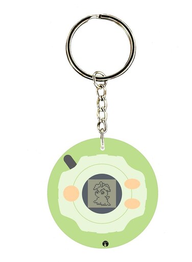 Anime Digimon Double Side Printed Keychain