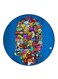 Random Things Printed Fridge Magnet Round Multicolour
