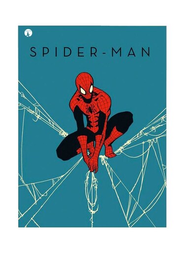 Spiderman Themed Metallic Plate Blue/Red/Black 20x15cm