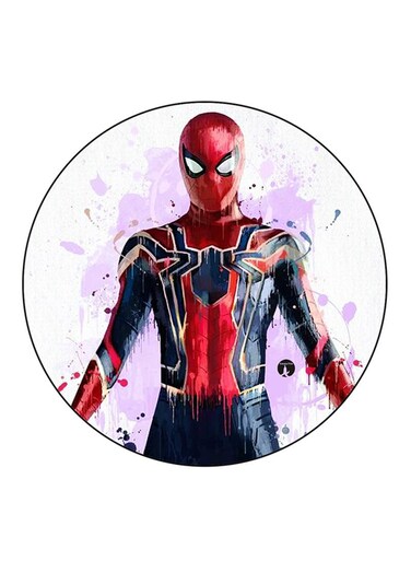 Spiderman Printed Fridge Magnet Round Multicolour