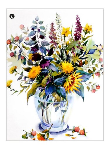 Printed Decorative Plate Multicolour 15 x 20cm