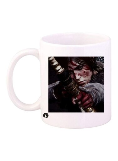 Tomb Raider Video Game Printed Mug White/Black/Red