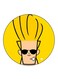 Johnny Bravo Printed Fridge Magnet Round Multicolour