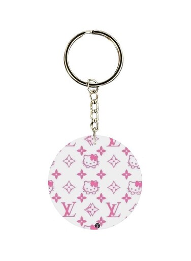 Hello Kitty Printed Single Sided Keychain