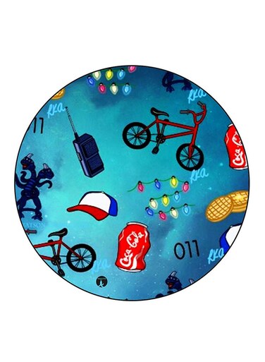Stranger Things Printed Fridge Magnet Round Multicolour