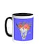 Abstract Art Of The Skull Of A Deer Printed Coffee Mug Black/White 11ounce