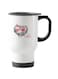 Flamingo Printed Travel Mug White 13centimeter