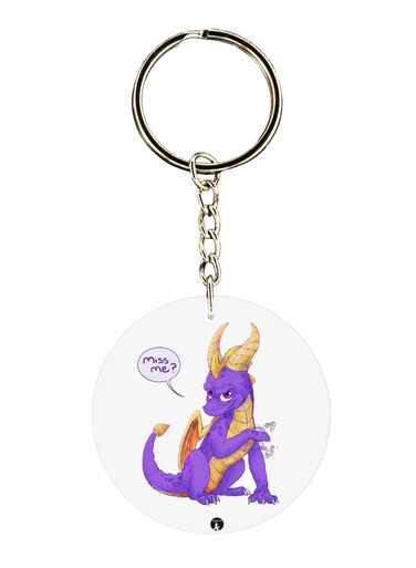 Double Sided Spyro Printed Keychain