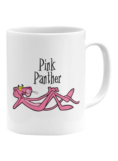 Pink Panther Printed Coffee Mug White/Pink/Black