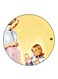 Vintage Art Printed Fridge Magnet Multicolour