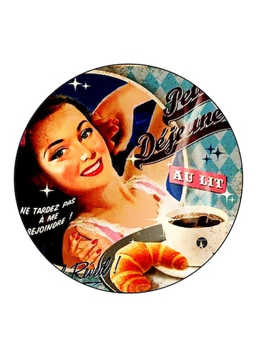 Vintage Art Printed Fridge Magnet Multicolour