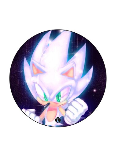 Video Game Sonic Printed Fridge Magnet Round Multicolour