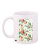 Flowers Printed Coffee Mug White/Beige/Orange 11ounce