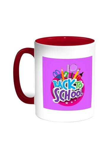Back To School Printed Coffee Mug Red/White 11ounce