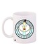 Cartoon Printed Coffee Mug White/Blue/Yellow 11ounce