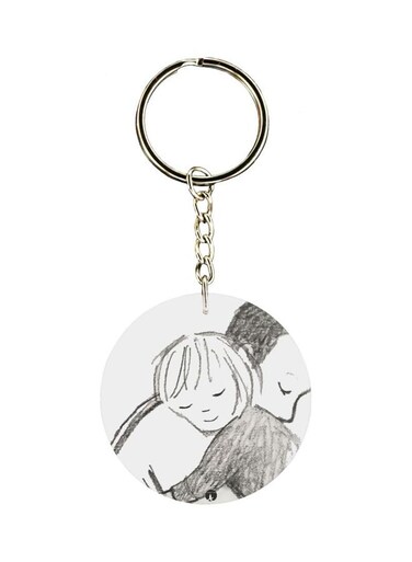 Cartoon Themed Single Sided Keychain