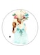 Cartoon Printed Fridge Magnet White/Beige/Blue 5.5cm