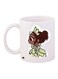 Printed Coffee Mug White/Brown/Green 11ounce