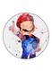 The Video Game Super Mario Printed Fridge Magnet Round Multicolour
