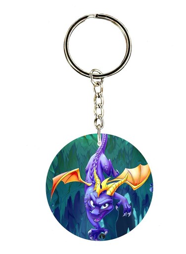 Keychain Of The Video Game Spyro ( 2 Sides)