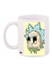 Cartoon Printed Coffee Mug White/Beige/Green 11ounce