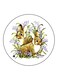 Rabbits Printed Fridge Magnet Round Multicolour