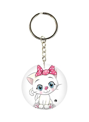 Cat Printed Keychain