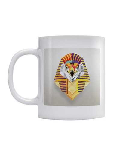 Pharaoh Printed Mug White/Yellow/Purple