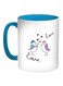 Love Birds Printed Coffee Mug Blue/White 11ounce
