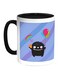 Joy Of Eid Printed Coffee Mug Blue/White/Black 11ounce