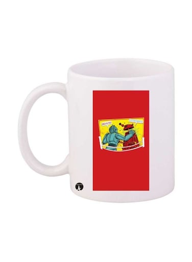 Star Wars And Doctor Who Video Game Printed Mug White/Red Standard Size