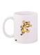 Cartoon Tiger Printed Coffee Mug White/Yellow/Black