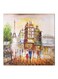 Paris City Themed Canvas Wall Painting With Frame Multicolour 50x50cm