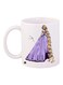 Cartoon Girl Printed Coffee Mug White/Purple/Yellow 11ounce