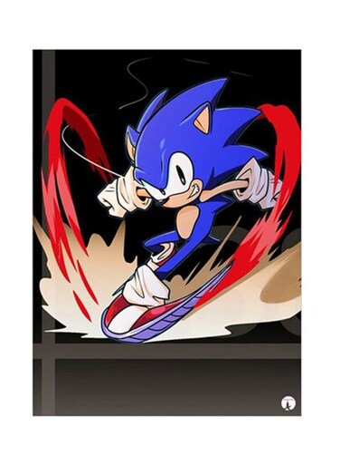 Sonic Metal Plate Poster Multicolour 15x20cm