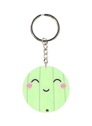 Smile Printed Double Sided Keychain