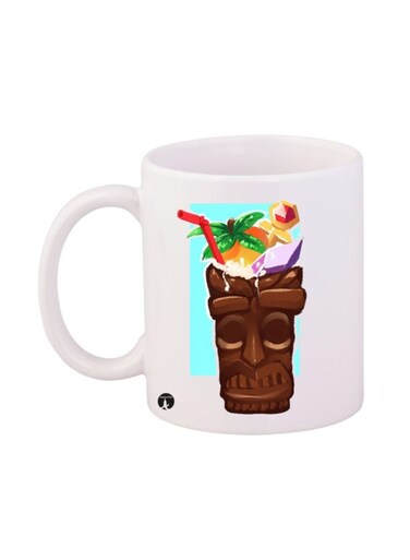 Crash-The Video Game Printed Mug White/Red/Yellow 12ounce