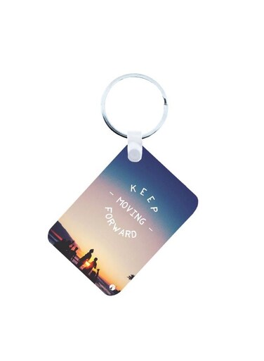 Keep Moving Forward Printed Keychain Multicolour