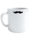 Funky Moustache Coffee Mug White