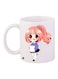 Anime Printed Coffee Mug White/Pink/Purple 11ounce