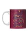 Ceramic Printed Mug White/Red/Black