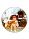 Girl Printed Fridge Magnet Multicolour