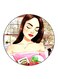 Woman Printed Fridge Magnet Multicolour