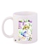 Anime Girl Printed Coffee Mug White/Purple/Green 11ounce
