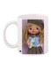 Girl Printed Coffee Mug White/Grey/Blue 11ounce