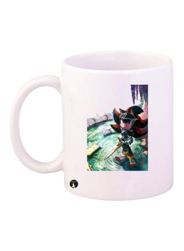 Video Game Character Sonic Printed Coffee Mug White/Green/Red