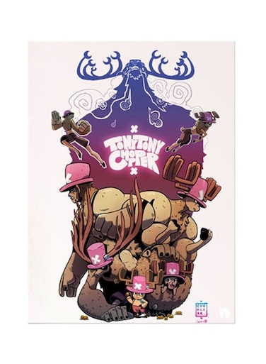 Metal Anime One Piece Plate Poster Multicolour 15x20centimeter
