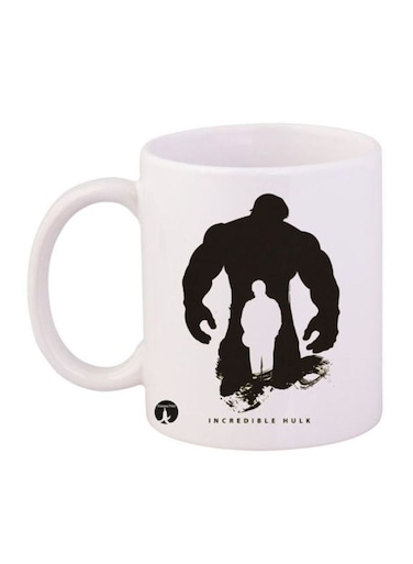 Incredible Hulk Printed Mug White/Black 12ounce